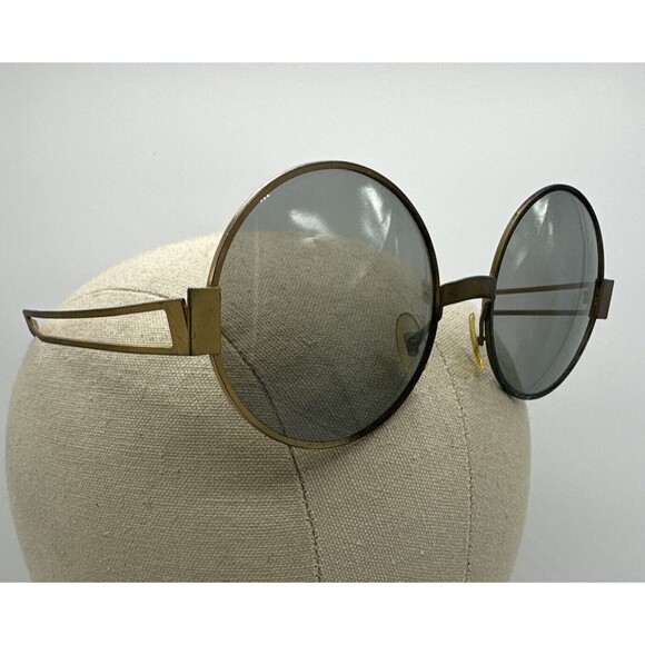 Oleg Cassini Cool Ray Polaroid 340 Round Gold Sunglasses 1960s Vtg Hippy Gypsy Oleg Cassini Cool Ray Polaroid 340 Round Gold Sunglasses  main image 3
